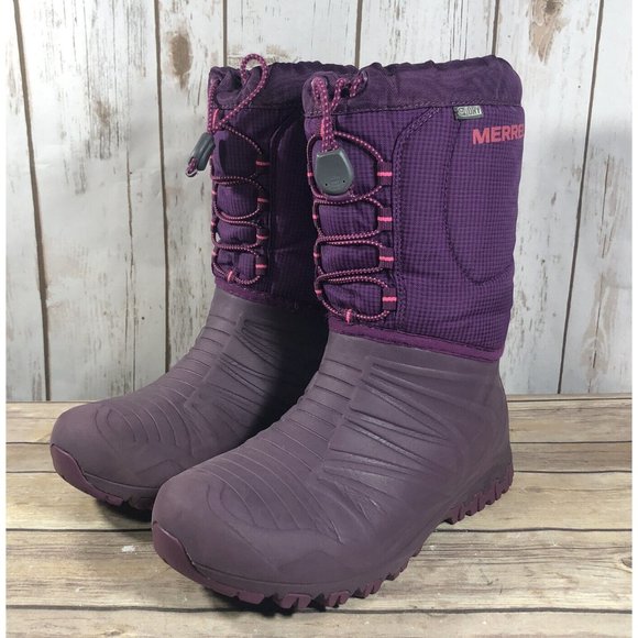 Merrell Shoes - Merrell Snow Quest ThermoLite Boots Womens Size 5 Insulated Rubber Purple Pink